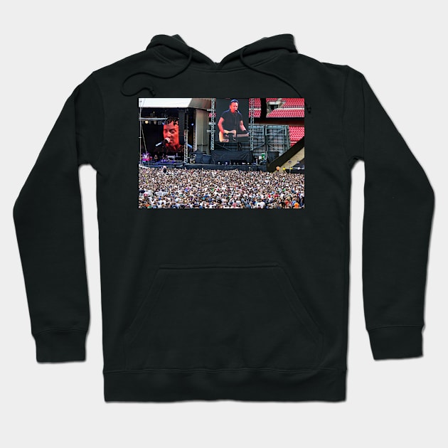 Bruce Springsteen Live At Wembley Stadium Hoodie by AndyEvansPhotos